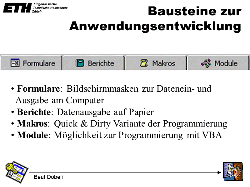 Bausteine zur Anwendungsentwicklung