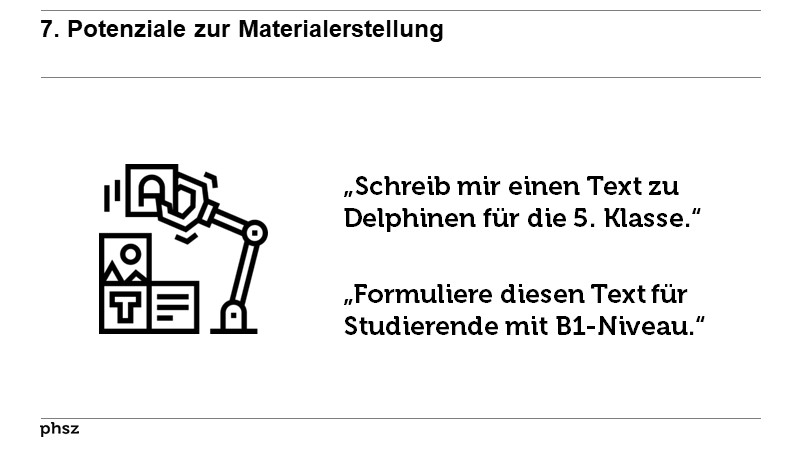 7. Potenziale zur Materialerstellung