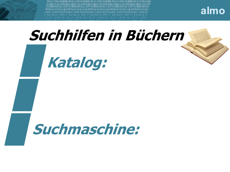 Suchhilfen in Büchern