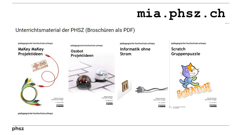 Unsere Broschüren zu Informatik als OER