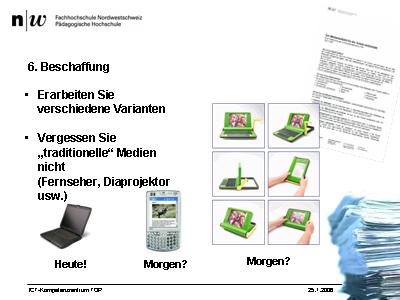 Doch zwei Aussagen zur Beschaffung