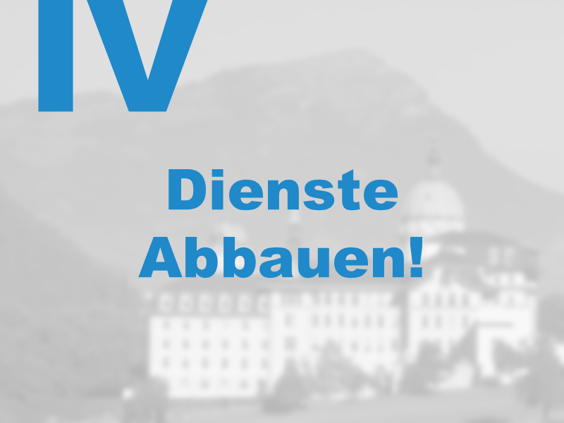 Empfehlung 4: Dienste abbauen