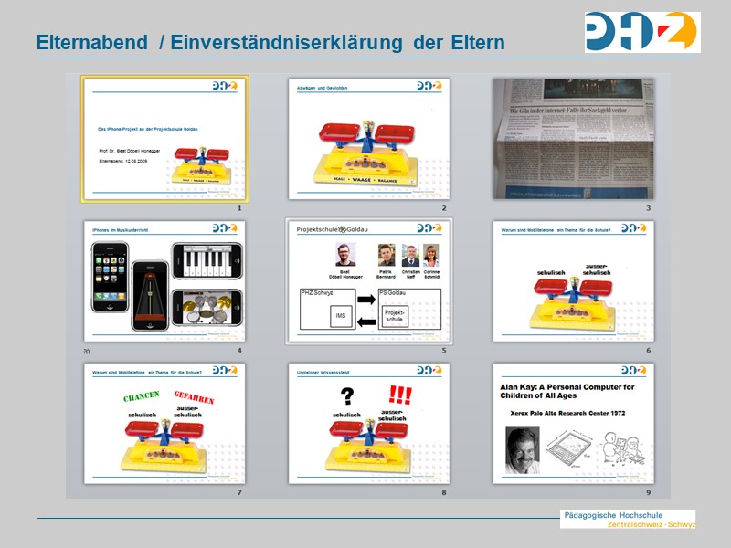 Elternabend / Einverständniserklärung der Eltern