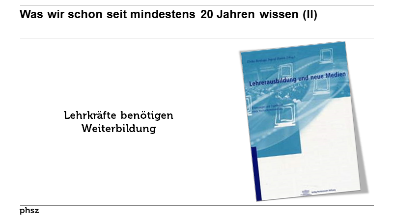 Was wir schon seit mindestens 20 Jahren wissen (II)