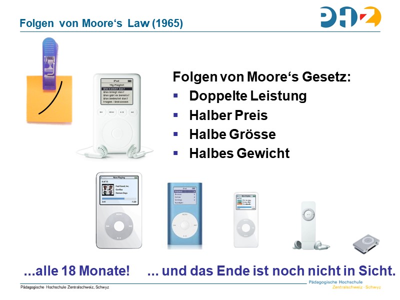 Folgen von Moore‘s Law (1965)