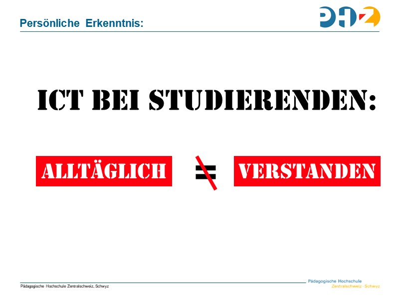 Persönliche Erkenntnis