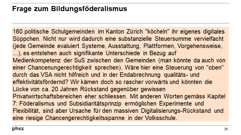 Frage zum Bildungsföderalismus