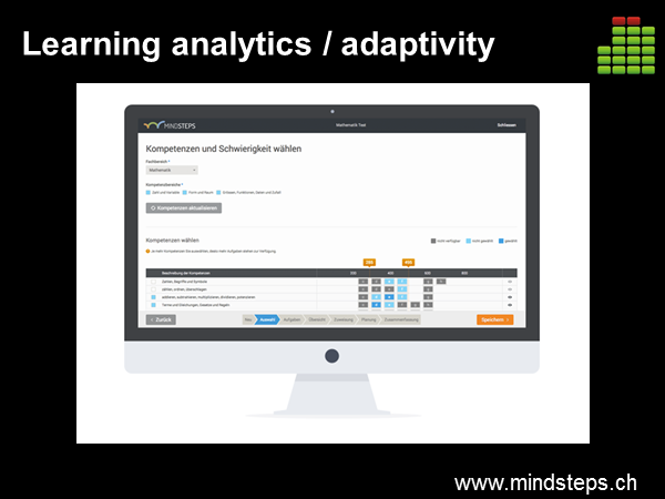 Learning analytics / adaptivity