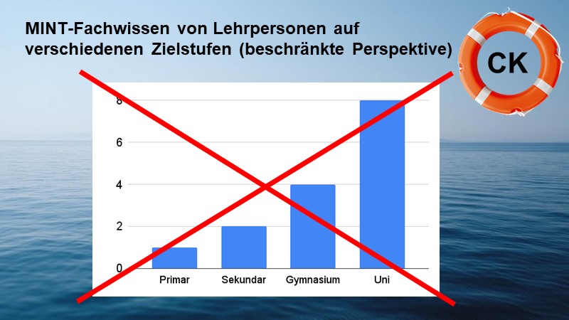 MINT-Fachwissen von Lehrpersonen auf verschiedenen Zielstufen (beschränkte Perspektive)