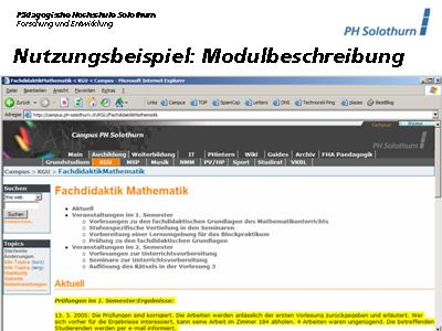 Modulbeschreibung im Wiki