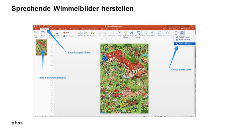 Sprechende Wimmelbilder herstellen