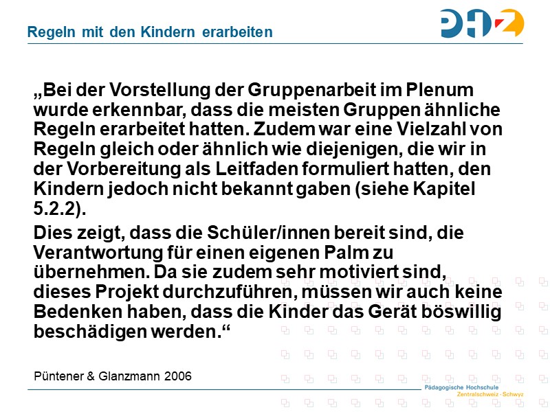 Regeln mit den Kindern erarbeiten