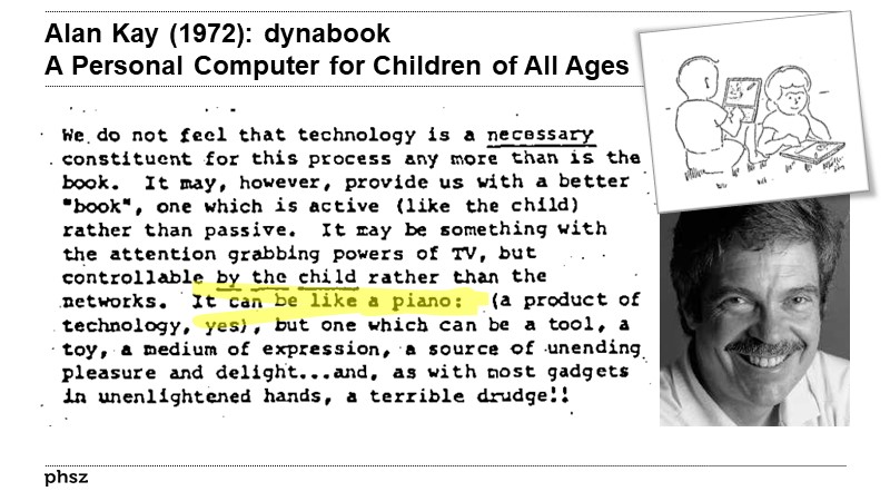 Alan Kay (1972): dynabookA Personal Computer for Children of All Ages