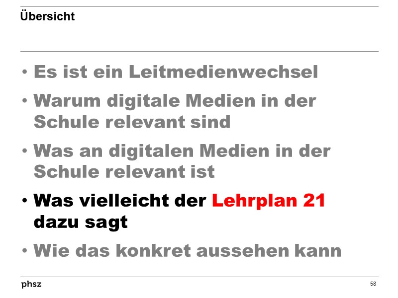 Was vielleicht der Lehrplan 21 dazu sagt