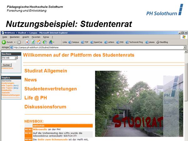 Nutzungsbeispiel: Studentenrat