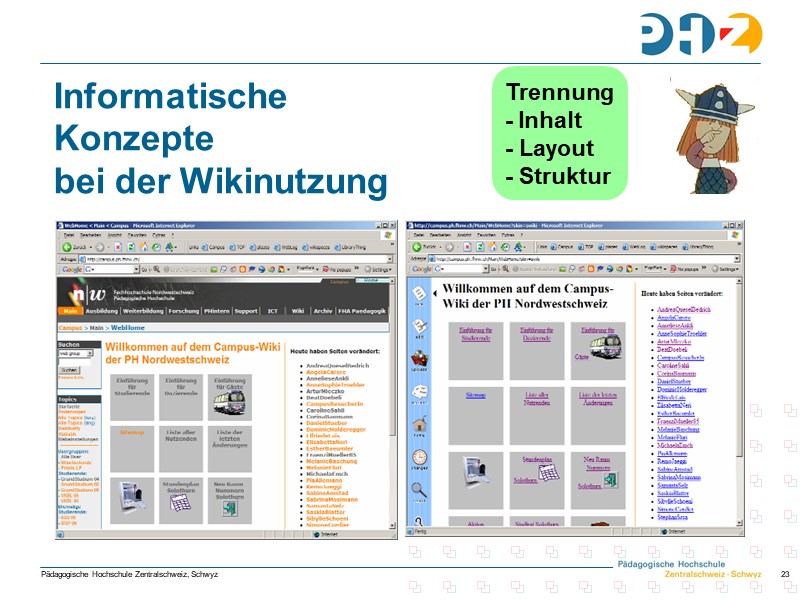 Trennung von Inhalt, Laoyut und Struktur