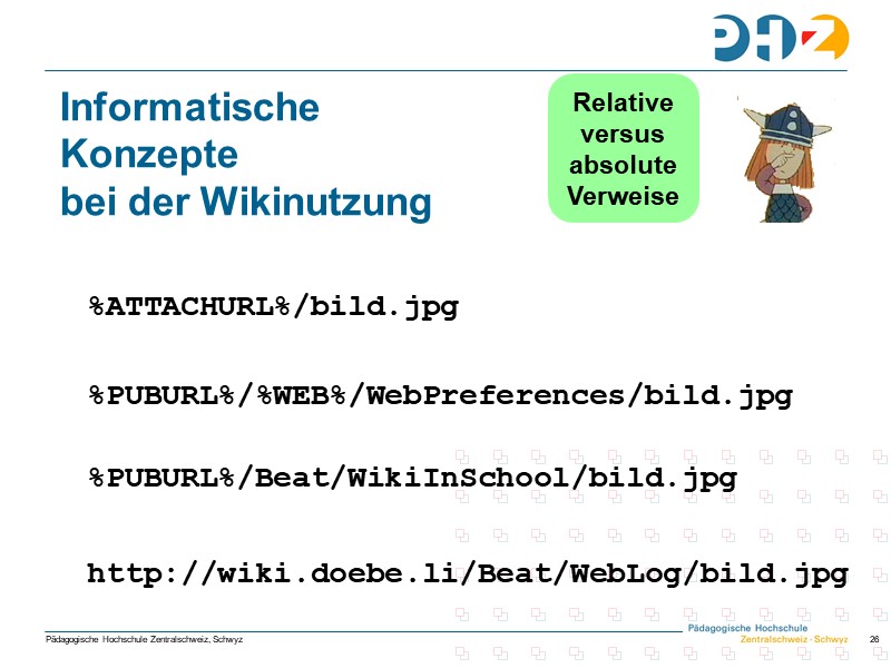 Relative versus absolute Verweise