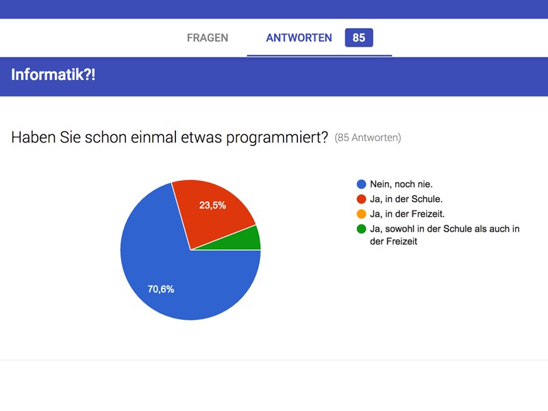 Meinungsbild zur Informatk (IV)