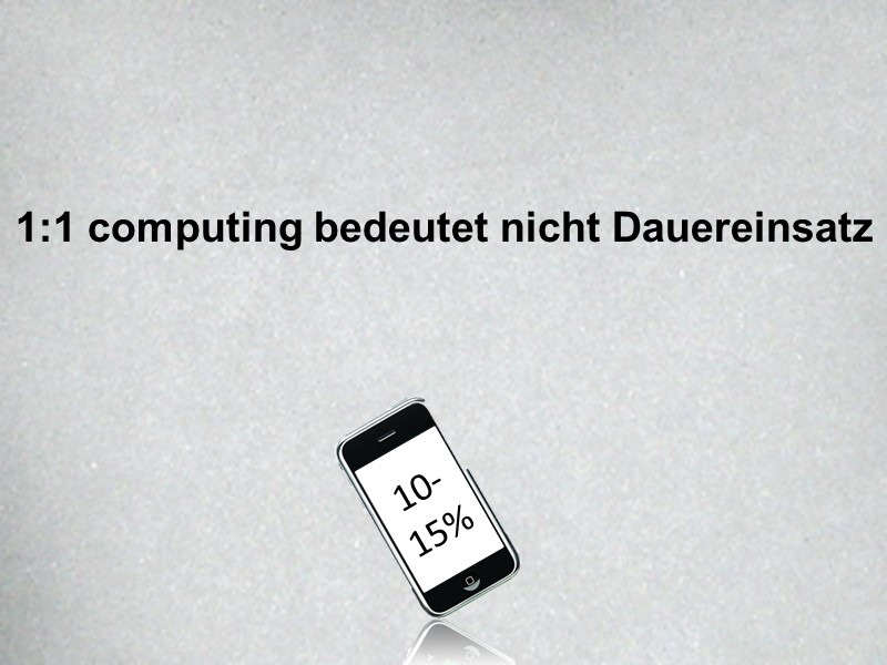 1:1-computing bedeutet nicht Dauereinsatz