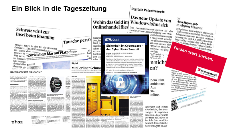 In Blick in die Tageszeitung