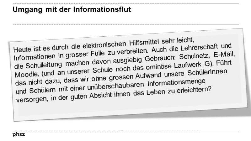 Umgang mit der Informationsflut