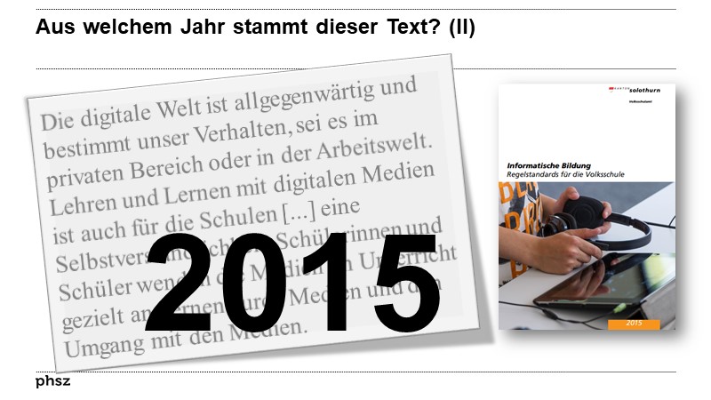  Aus welchem Jahr stammt dieser Text? (II)