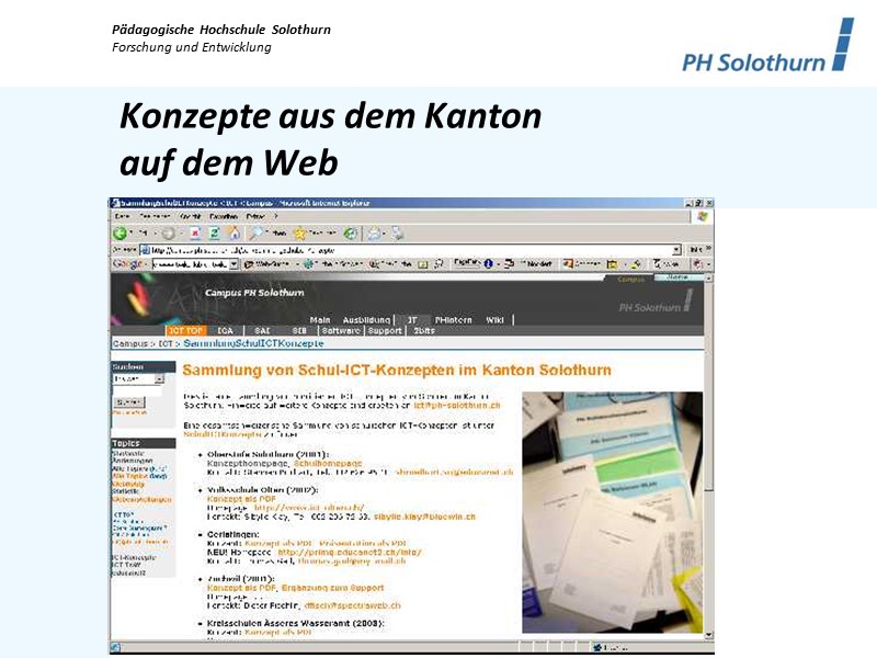 Bestehende ICT-Konzepte aus dem Kanton Solothurn