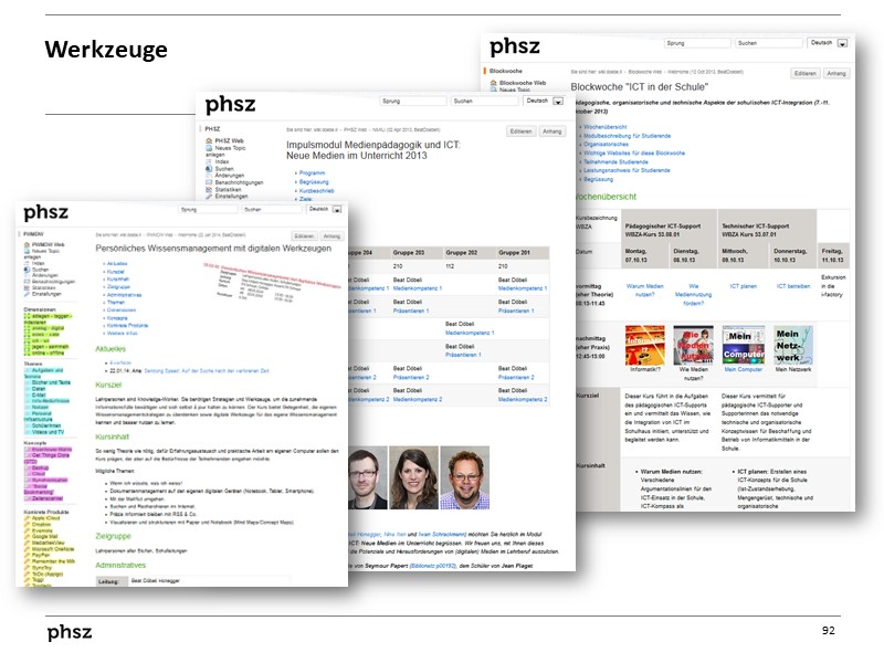  Werkzeuge für die PHSZ: phsz.doebe.li