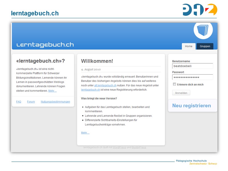 Lerntagebuch: E-Portfolio