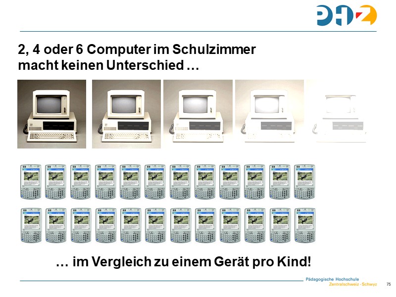 2, 4 oder 6 Computer im Schulzimmer macht keinen Unterschied …