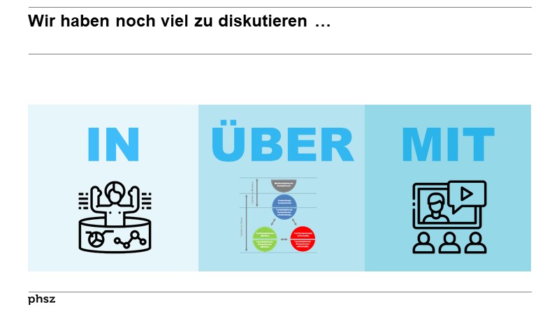 Wir haben noch viel zu diskutieren...