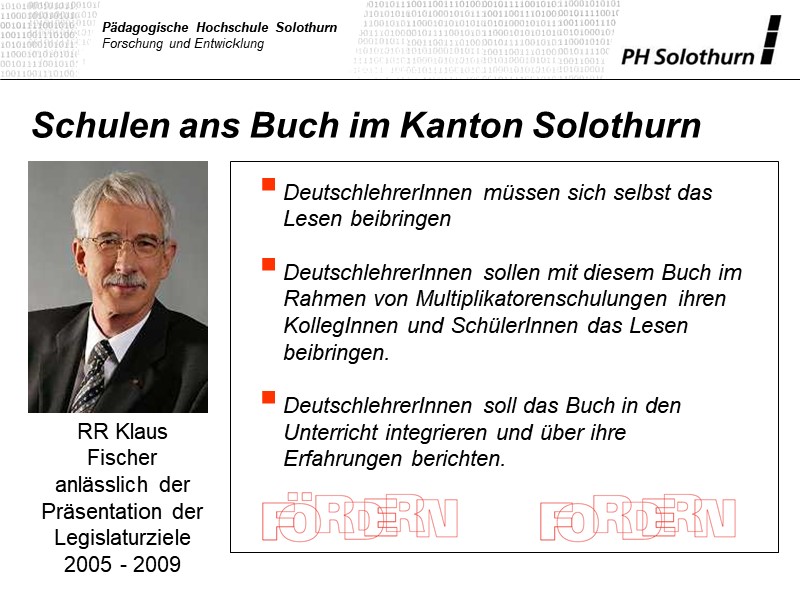 Schulen ans Buch im Kanton Solothurn