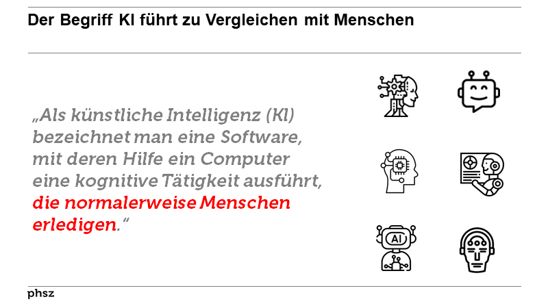 Der Begriff KI führt zu Vergleichen mit Menschen