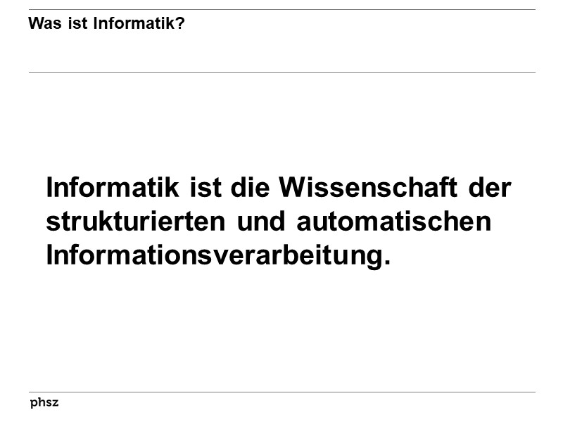 Definition Informatik