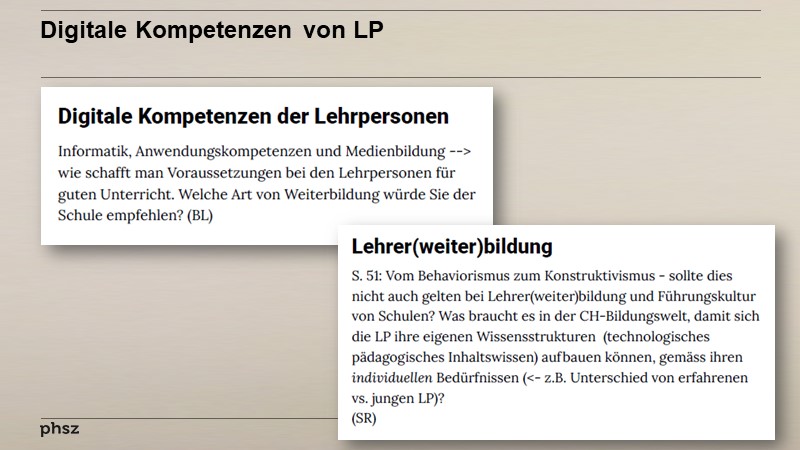 Digitale Kompetenzen von LP