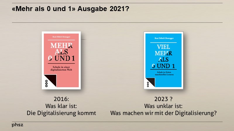 «Mehr als 0 und 1» Ausgabe 2021?