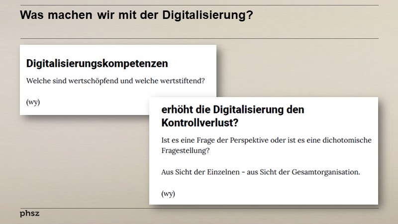 Was machen wir mit der Digitalisierung?