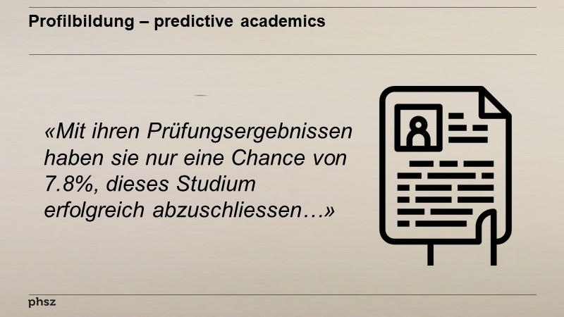 Profilbildung - predictive academics