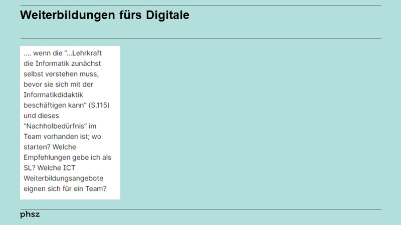 Weiterbildungen fürs Digitale