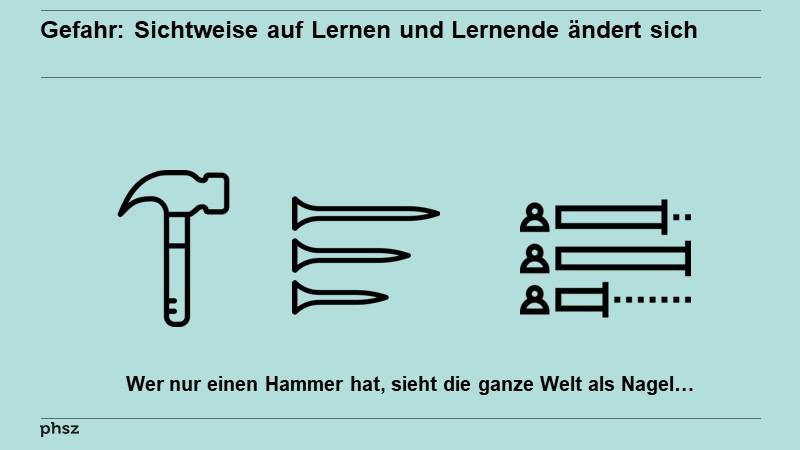 Gefahr: Sichtweise auf Lernen und Lernende ändert sich