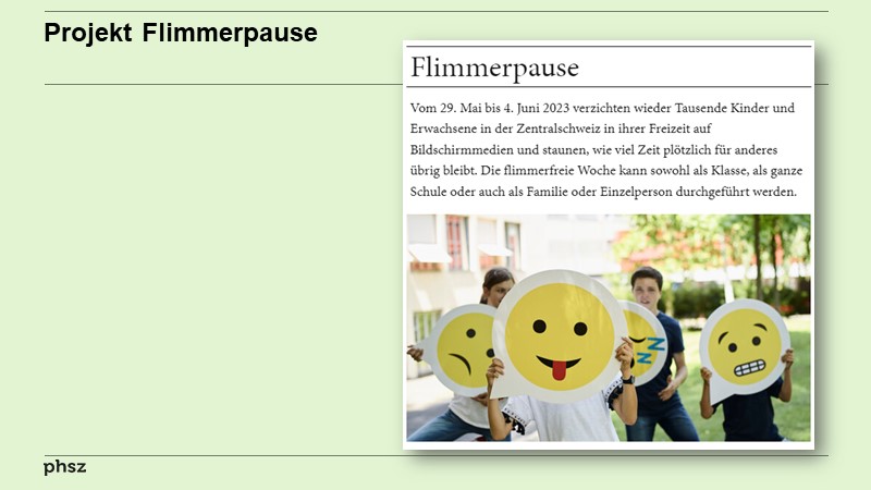 Projekt Flimmerpause