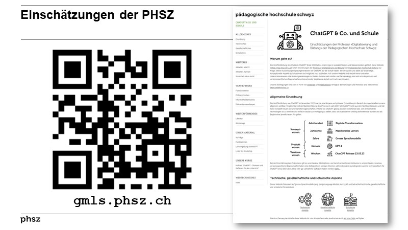 Einschätzungen der PHSZ