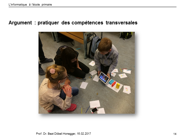 Argument : Pratiquer des compétences transversales