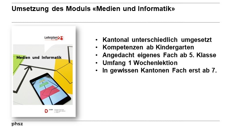 Modulfach «Medien und Informatik» ab 5. Klasse