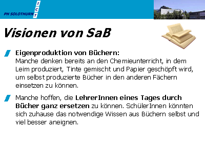 Visionen von Schulen ans Buch II