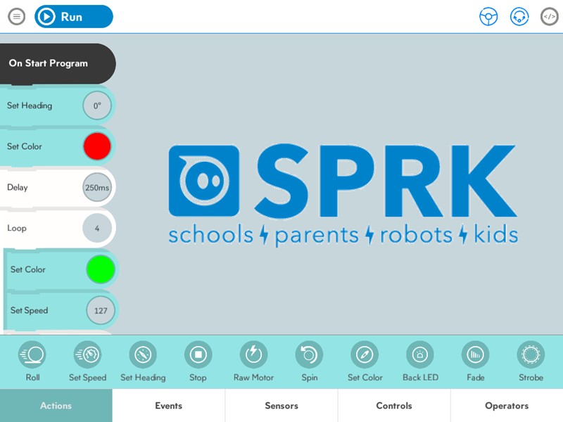 Graphical Programming Environment for Sphero