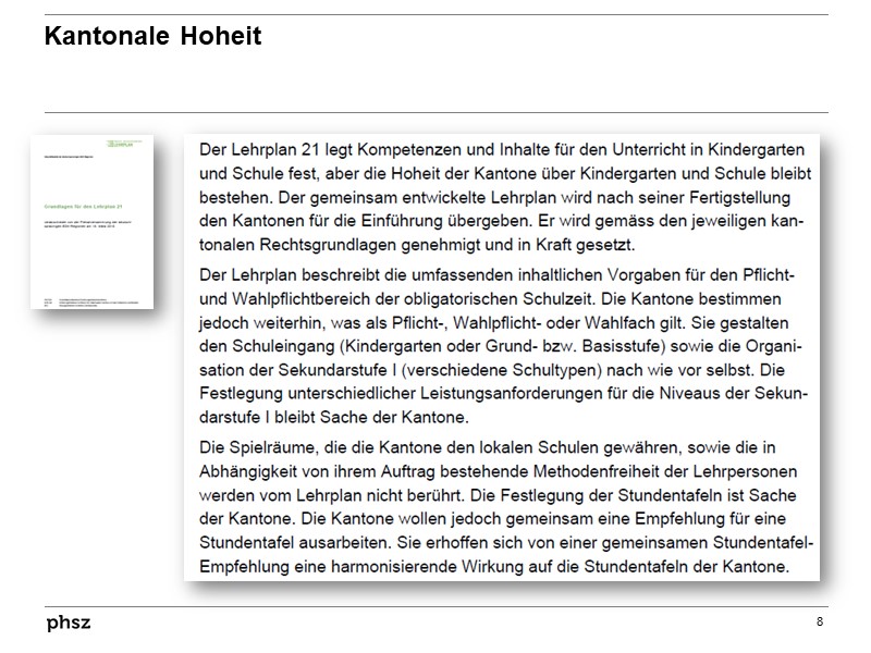  Kantonale Hoheit 