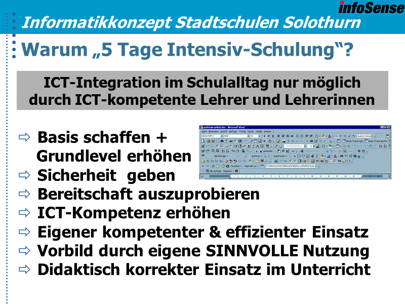 Warum „5 Tage Intensiv-Schulung“?