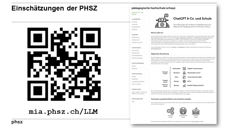 Einschätzungen der PHSZ