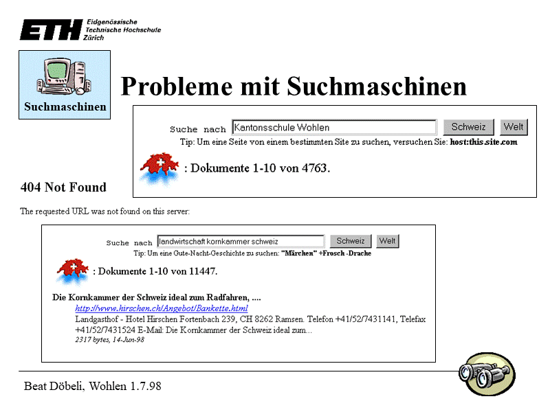 Probleme mit Suchmaschinen